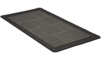 Brick grå - flatvevd teppe med gummibakside