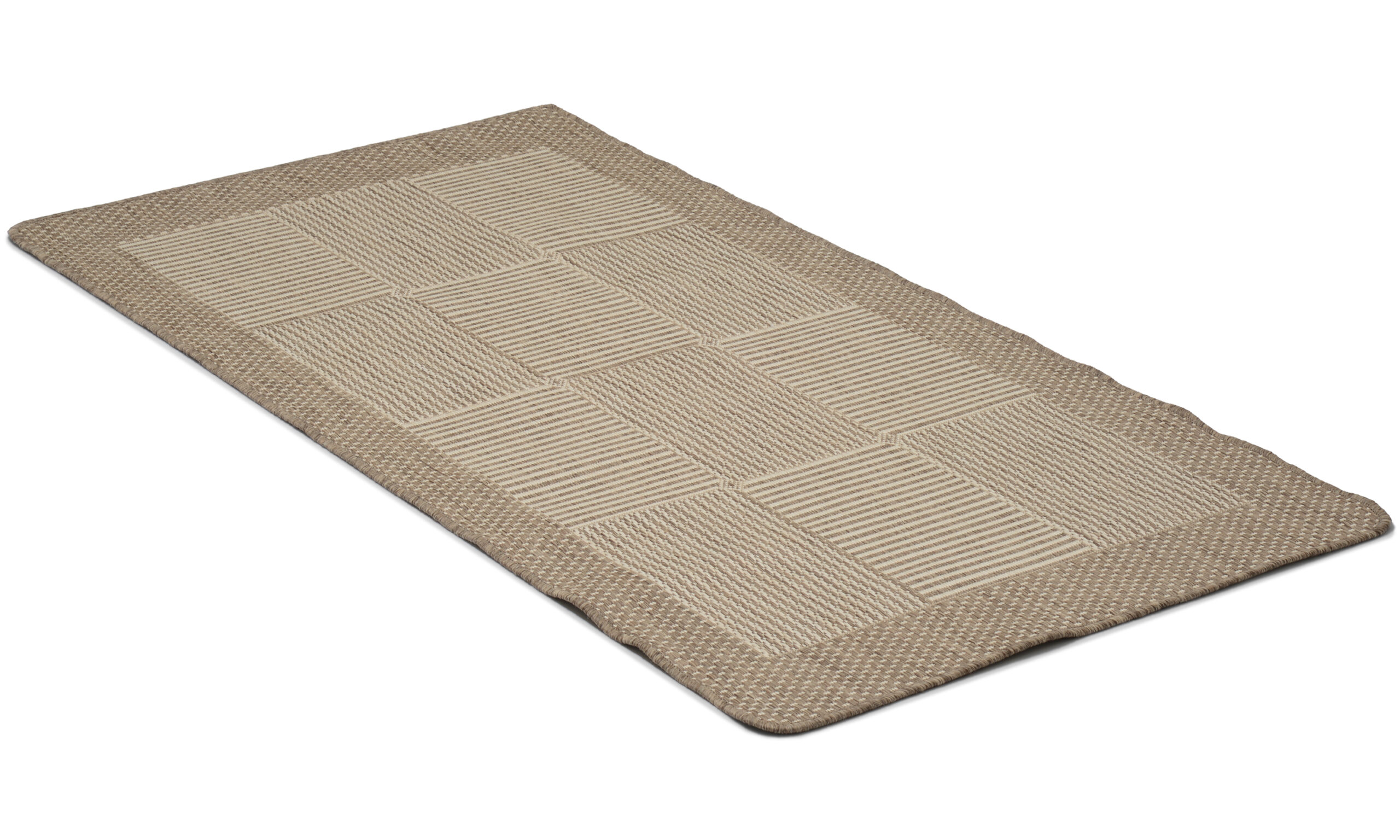 Brick sand - flatvevd teppe med gummibakside