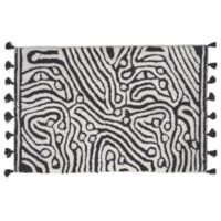 Maze svart/hvit - baderomsmatte