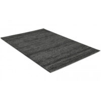 Palma plain svart - flatvevd teppe