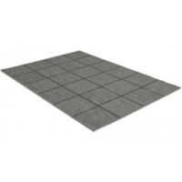 Madrid Square grå/svart - teppe med gummiert underside