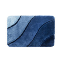 Wave marineblå - baderomsmatte